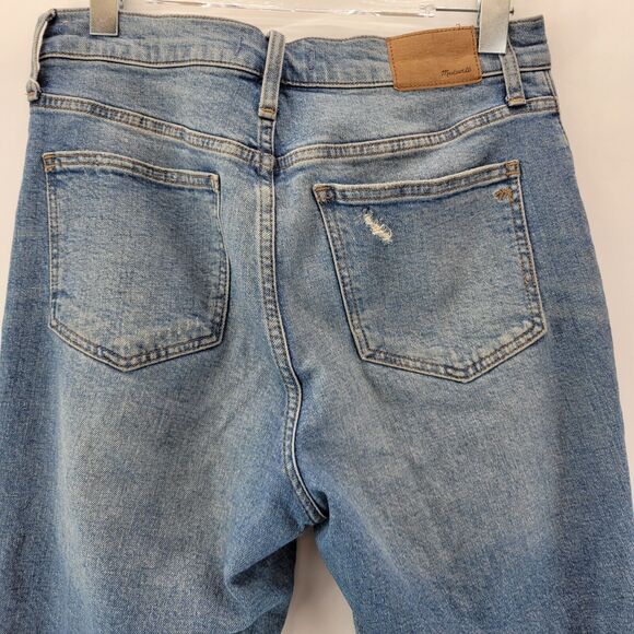 Madewell Jeans Womens 27 Perfect Vintage High Rise Crop Distressed Straight Leg - Picture 6 of 12